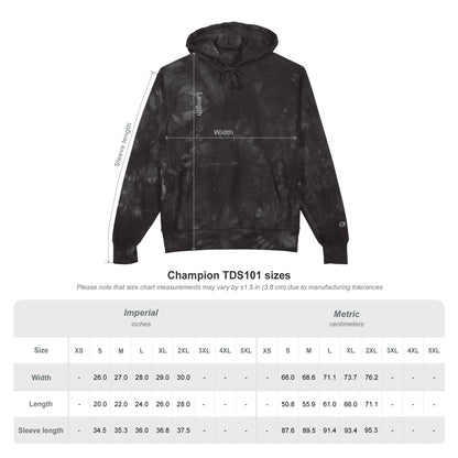 Unisex Champion Tie-Dye Brand Hoodie (Embroidery)
